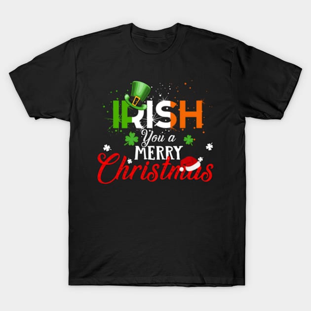 Irish You A Merry Ireland Flag T-Shirt by jasper-cambridge